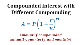 Ex Compounded Interest with Different Compounding [upl. by Atile869]