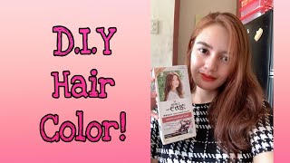 Colored my Hair with Liese Bubble Hair Color  Rose Tea Brown [upl. by Atteuqaj79]