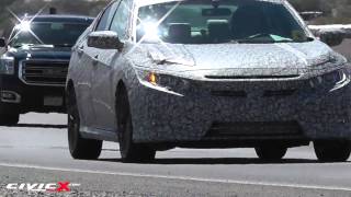 2016 Civic Sedan 10th gen Spied [upl. by Eidoow]