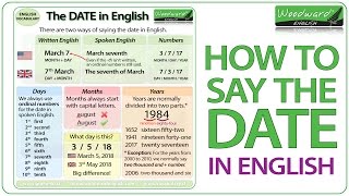 How to say the DATE in English [upl. by Bazluke]