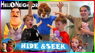 Hello Neighbor Hide amp Seek In Real Life NEW GAME  Steel Kids [upl. by Alister]