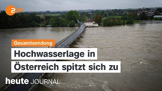 heute journal vom 14092024 Bangen in Österreich Hochwasser in Europa Tag der Tropenwälder [upl. by Jehius189]