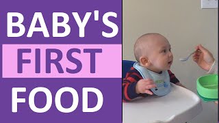 Babys First Food Reaction at 6 Months Old  How to Start Solids  Pediatric Nursing [upl. by Nerual]