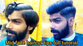 Mid Fade Haircut Tips Full Tutorial Step By Step Hair Cutting 2024 New Decent Haircut [upl. by Colvert64]