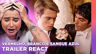 O FILME DO ANO CHEGOU Vermelho Branco e Sangue Azul  Trailer React  Alice Aquino [upl. by Alban]