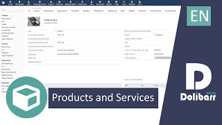 Tutorial 5  EN  Products And Services with Dolibarr ERP CRM [upl. by Ariak576]