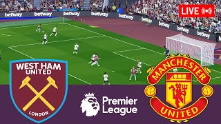 West Ham United vs Manchester United LIVE Premier League 202425 Full Match Simulation Video Games [upl. by Akela]