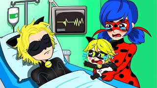 CAT NOIR Here Is Your Son Cat Noir x Lady Bug SAD STORY Miraculous Animation  기적의 애니메이 [upl. by Erodroeht]