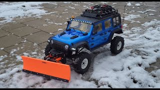 3D printed snow plow 110 Scale RC 8 [upl. by Lasley]