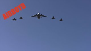 F22 Raptor And C17 Flyover At Joint Base Pearl HarborHickam [upl. by Talich]