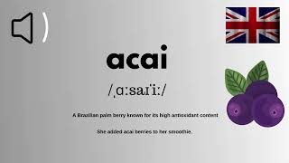 How to Pronounce Acai Correctly English With Zee [upl. by Notslah]