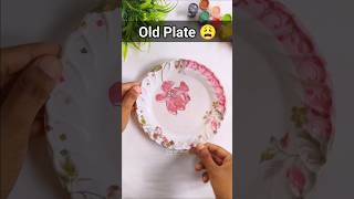 Turning Old Plate To New Showpiece shorts youtubeshorts viral [upl. by Warram]