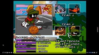 Looney Tunes BBall SNESBest Of 7 Game 1 Bugs BunnyDaffy Duck vs TazMarvin The Martian [upl. by Annid]