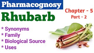 Pharmacognosy  Rhubarb  Pharmacognosy Chapter 5  Uses Of Rhubarb pharmacy [upl. by Romona]