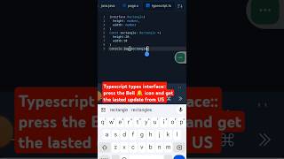 Typescript types interface rectangle shorts type interface rectangle const console coding [upl. by Penrose218]