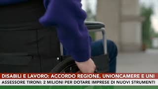 Disabili e lavoro accordo Regione Unioncamere e UNI [upl. by Tigdirb]