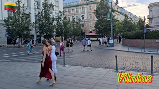 🇱🇹 VilniusSummer walk around the city Strawberry Festival Gediminas Avenue LithuaniaLitouwen [upl. by Gaulin333]