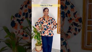 Styling 1 Shirt in 5 Ways😍 outfit styling shirt samyukthareddy tips fashion myntra haul [upl. by Weisler293]