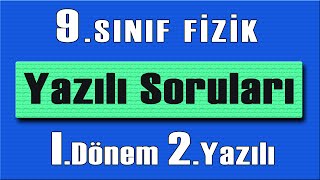 9Sınıf Fizik Yazılı Soruları  PDF  1Dönem 2Yazılı Çalışması [upl. by Ettennig197]