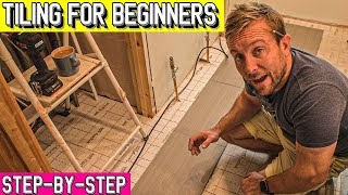 Tiling a Bathroom Floor for Beginners [upl. by Marmawke]