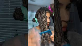 Detangling my matted hair 😬 curlyhair naturalhair haircare [upl. by Aztin]