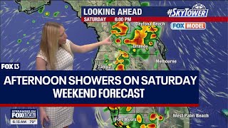 Tampa weather Afternoon showers on Saturday [upl. by Yrovi]