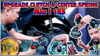 How to change Clutch and Center Springs Mio i 125  Clutch and Center Springs Upgrade  Palit Spring [upl. by Orman948]