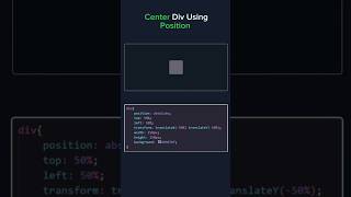 Center Div Using Position css html [upl. by Itsirk260]