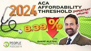 IRS 2024 ACA Affordability Threshold Announcement [upl. by Atirehgram]