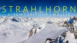 Strahlhorn 4190m  Skitour mit ganz großem Kino am Gipfel  Wallis [upl. by Moshe720]