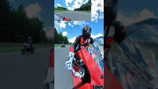 Trail Braking and Rev Matching Tip Blip Downshift CBR600rr Novice track day [upl. by Doownil]