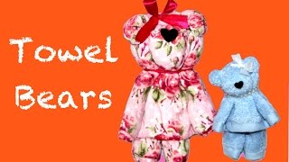 Towel bear Towell crafts [upl. by Aihsat624]