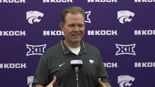 Kansas State offensive coordinator Conor Riley press conference 101024 [upl. by Arriaes463]