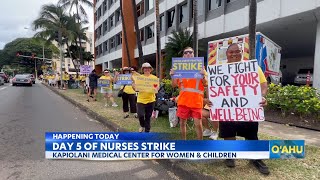 Day 5 of the Kapiolani Medical Center nurses strike is set to begin [upl. by Yorle16]