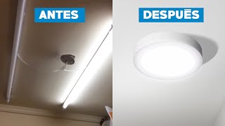 Cómo instalar un panel led sobrepuesto en el techo [upl. by Kempe]