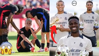 Mbappé et Vinicius récompensés Barcelone annonce la blessure de Olmo 5 semaines d’absence [upl. by Aniles]