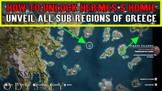 Assassins Creed Odyssey HERMESS HOMIE Trophy  Achievement  Remove the Fog from the Map [upl. by Bonnell133]