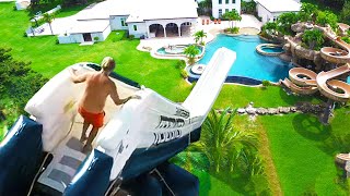 Top 10 CRAZIEST Backyard Waterslides IN THE WORLD [upl. by Folly]