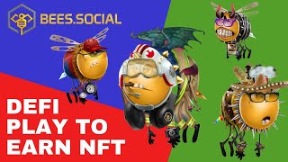 GameFi Play to Earn Crypto NFT  BEESSocial DeFi Crypto Game Starting on the Blockchain [upl. by Gerianna66]