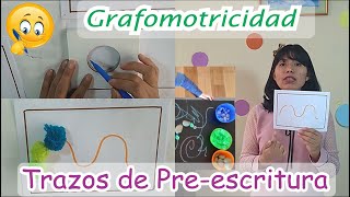 😉TRAZOS de PREESCRITURA para Pre Escolar 👯 GRAFOMOTRICIDAD con RESAQUES [upl. by Nosreme]