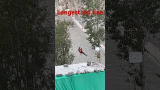 Longest Zipline zipline ziplinefun hussainibridge shorts viralvideo gilgitbaltistan hunza [upl. by Eenyaj]