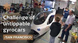 2wheeled untippable EV gyrocar from SF automaker startup [upl. by Vaenfila562]