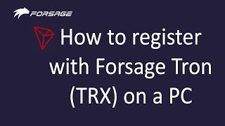 How to register with Forsage Tron on a PC [upl. by Ydnew232]