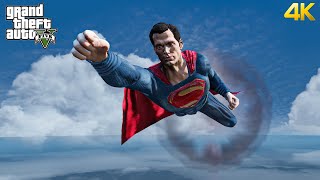 GTA 5  Man of Steel Flight Test New Superman Mod Flight Update [upl. by Wagshul]