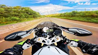 DEU MUITO RUIM NO PRIMEIRO ROLE COM A NOVA MOTO S1000RR [upl. by Holder131]