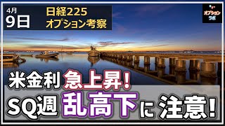 【日経225オプション考察】49 米金利 急上昇！ 日本株もSQ週の乱高下に注意！ [upl. by Turino]