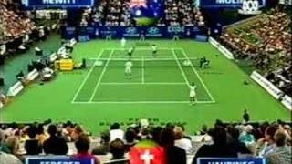 Federer amp Mirka vs Hewitt amp Molik  part 1 [upl. by Enirroc17]