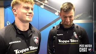 Handré Pollard  Joseph Woodward  Postmatch chat  Saracens v Leicester Tigers [upl. by Schnurr624]