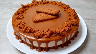 Cheesecake au speculoos lotus sans cuisson sans gélatine sans oeufs [upl. by Adelaide537]