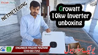 GROWATT 10KW INVERTER UNBOXING BY UNIQUE SOLAR SOULUTIONS BEWAL  10KTL3X [upl. by Anil]